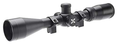 AXEON Optics 4-16x44mm EDR Etched Dot Reticle Adjustable Parallax Rifle Scope for Hunting - Includes 11mm Gun Scope Mounting Rings