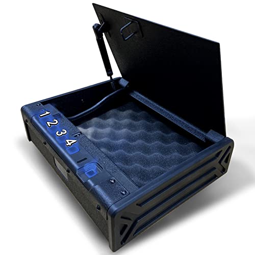 KAER Gun Safe, Biometric Gun Safe for Pistols, Quick Access Fingerprint Safe with Fingerprint Lock Mute Led,Two Handguns Capacity Pistol Safe, for Home Bedside Nightstand Car