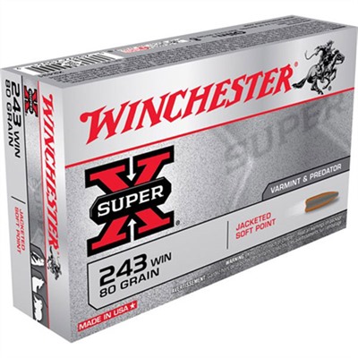 WINCHESTER - SUPER-X AMMO 243 WINCHESTER 80GR POINTED SP
