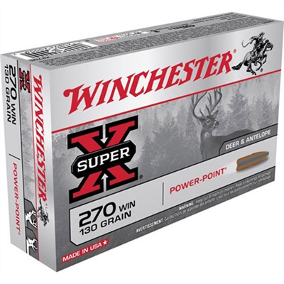 WINCHESTER - SUPER-X AMMO 270 WINCHESTER 130GR POWER-POINT